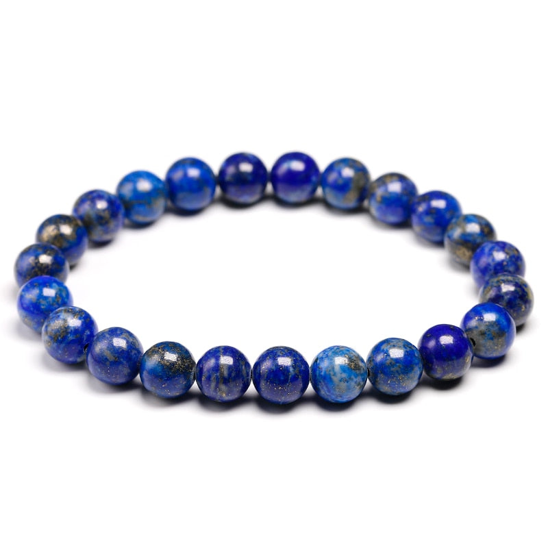 Bracelet extensible avec pierres précieuses lapis-lazuli 