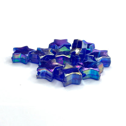 100pcs 11x4mm Rainbow Star Acrylic Beads