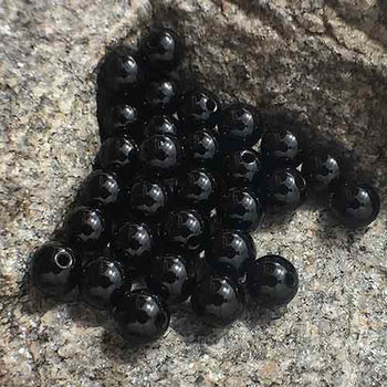 Bulk Black Agate Beads, Round 4-12mm, 5-200pcs