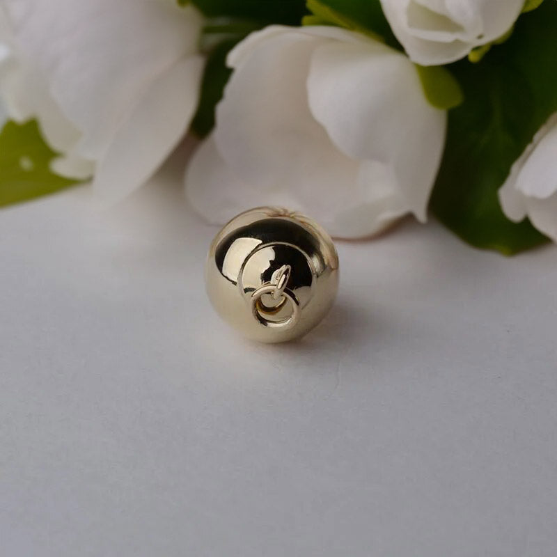 14K Gold Polished Round Ball Clasp AU585 (6-10mm)