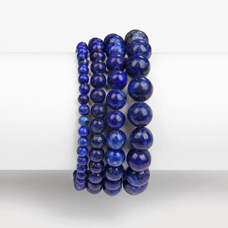 Bracelet extensible avec pierres précieuses lapis-lazuli 