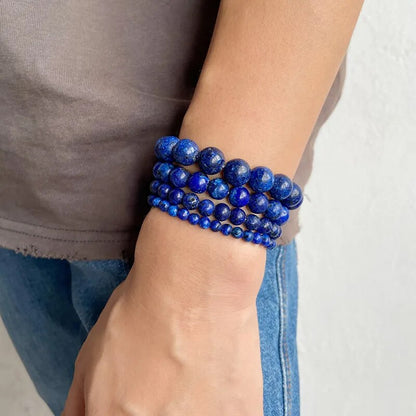 Lapis Lazuli Gemstone Stretch Bracelet