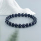 Bracelet de pierres précieuses en jaspe de sable bleu 