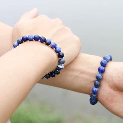 Sodalite gemstone stretch bracelet, 4-12mm