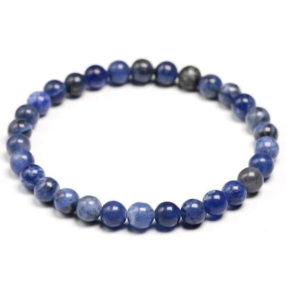 Sodalite gemstone stretch bracelet, 4-12mm