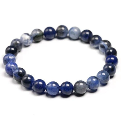 Sodalite gemstone stretch bracelet, 4-12mm