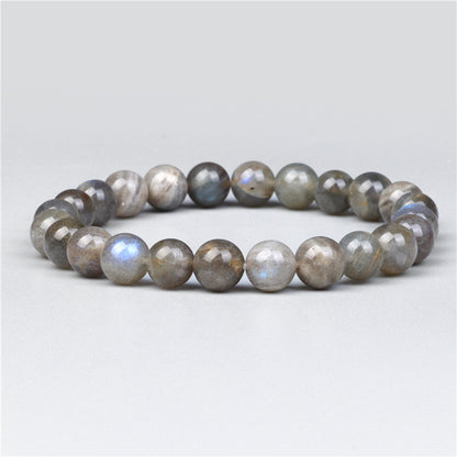 Labradorite Gemstone Stretch Bracelet, 4-12mm