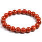 Red jasper gemstone stretch bracelet,  4-12mm