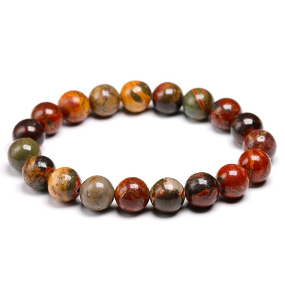 Picasso jasper gemstone stretch bracelet, 6-12mm