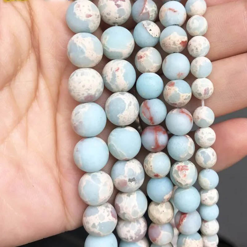 Matte Shoushan Jasper Beads, 4-10mm