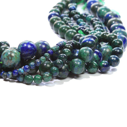 Blue Green Chrysocolla Beads, 4-12mm, 15.5'' strand