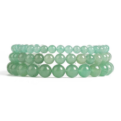 Green Aventurine Gemstone Stretch Bracelet, 4-12mm