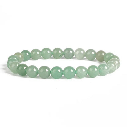 Bracelet extensible avec pierres précieuses d'aventurine verte, 4-12 mm