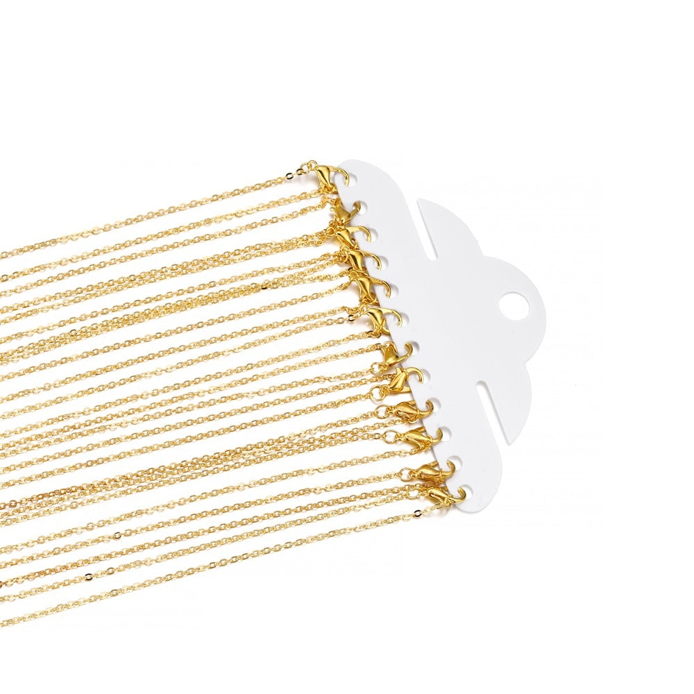 40 cm weiße K-Verschluss-Halskettenanhängerketten, 12er-Packung