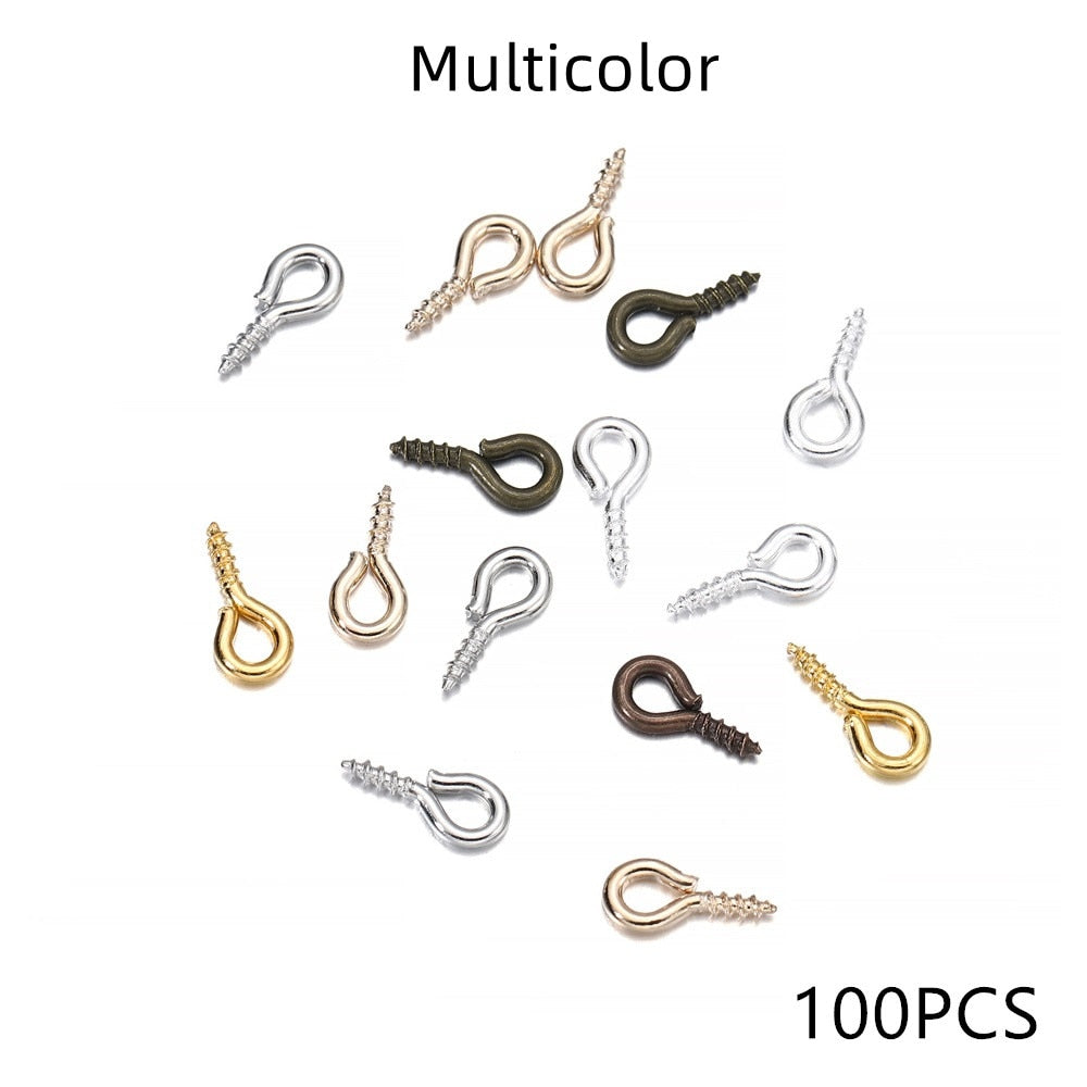 Gold Mini Eye Pins, 100-200pcs 4-10mm