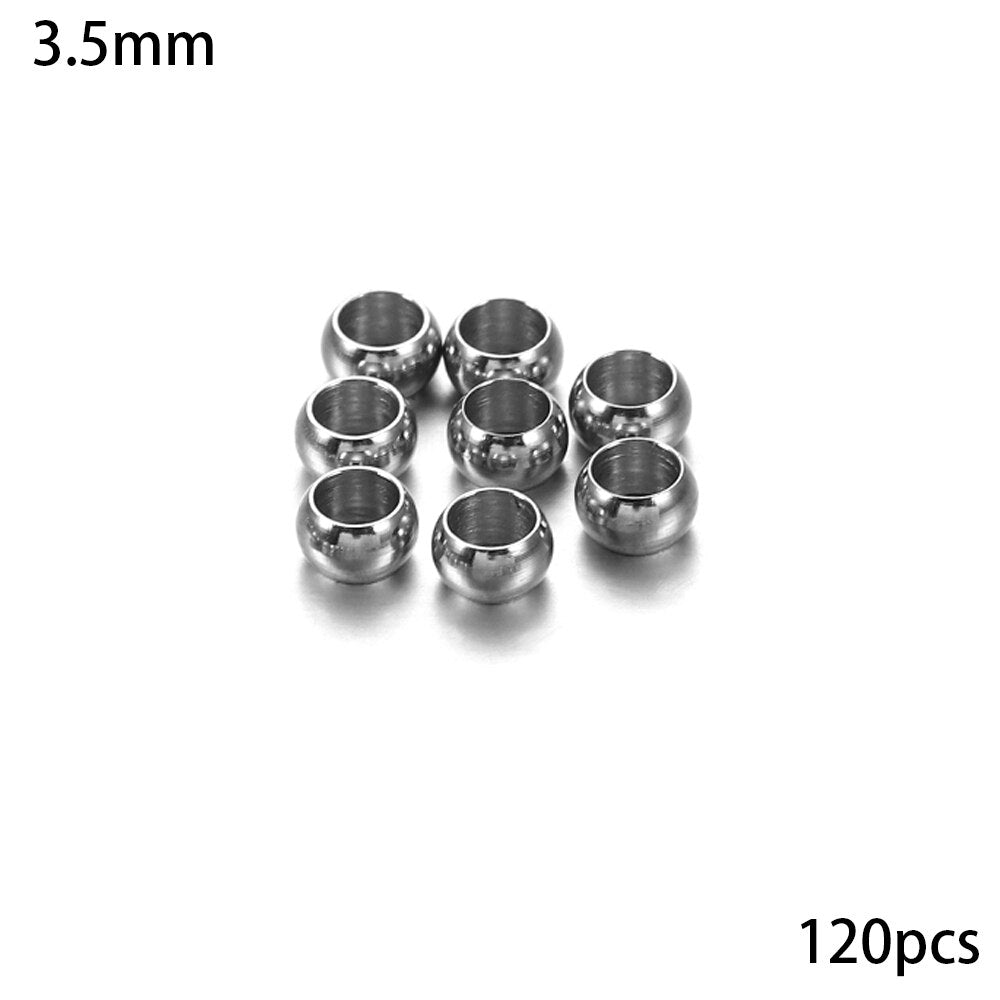 Stopper Spacer Crimp Tube Beads 1.5-4.0mm, 120-150pcs