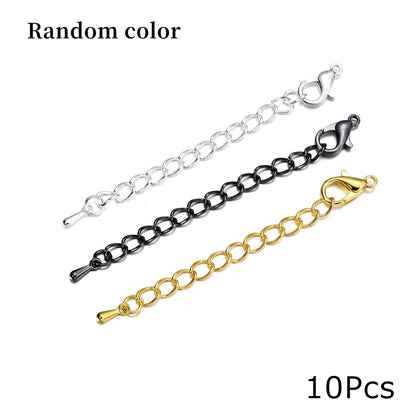 50 70mm Tone Extension Tail Chain Lobster Clasps Connector, 10-20pcs lot