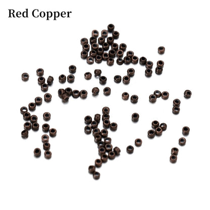 Gold Copper Ball Crimp End Beads 2 2.5 3 mm, 100-500pcs