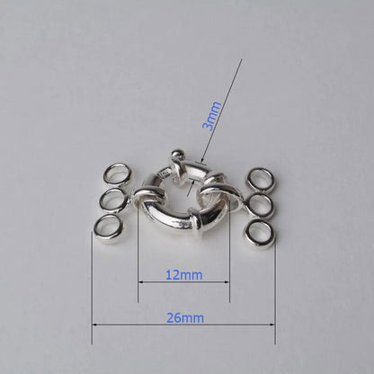 3-Strand Round Jumbo Hook and Eye Spring Bolt Ring Clasp