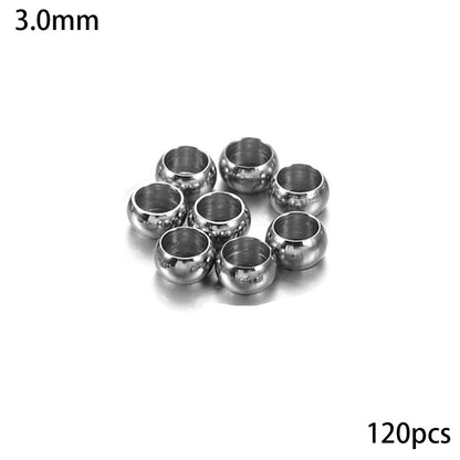 Perles de tube à sertir d'espacement de bouchon 1.5-4.0mm, 120-150pcs