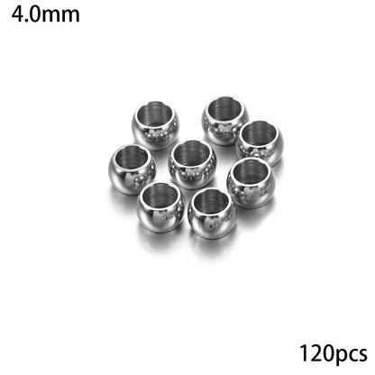 Perles de tube à sertir d'espacement de bouchon 1.5-4.0mm, 120-150pcs