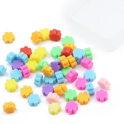 50pcs Flower Polymer Clay Beads DIY Kit