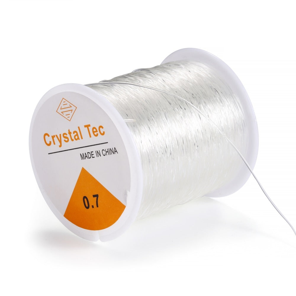 Transparent Crystal Elastic Stretch Cord, 20-100 Meter
