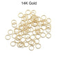 50-200pcs 3-10mm 18K Gold Copper Jump Rings