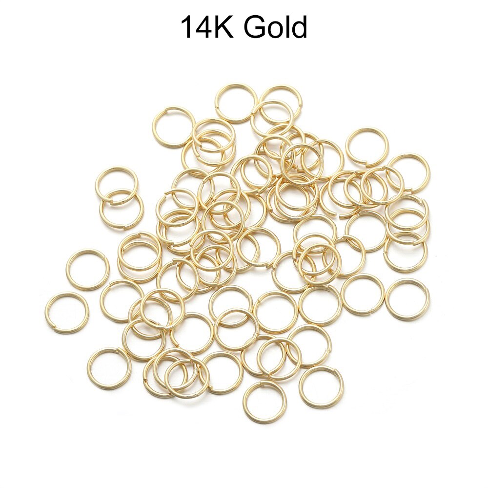 50-200pcs 3-10mm 18K Gold Copper Jump Rings