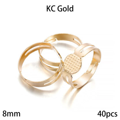 20-40Pcs 7-10mm Metal Adjustable Rings