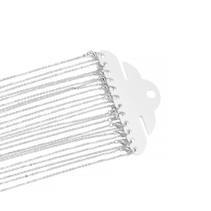 Weißer K-Halskettenanhänger mit Karabinerverschluss, 12 Stück, 40 cm