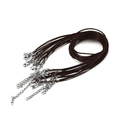 1.5mm Leather Cord, Necklace With Lobster Clasp, 50Pcs