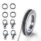 Alloy Link Chain With Jump Rings Lobster Clasps, 3Meter