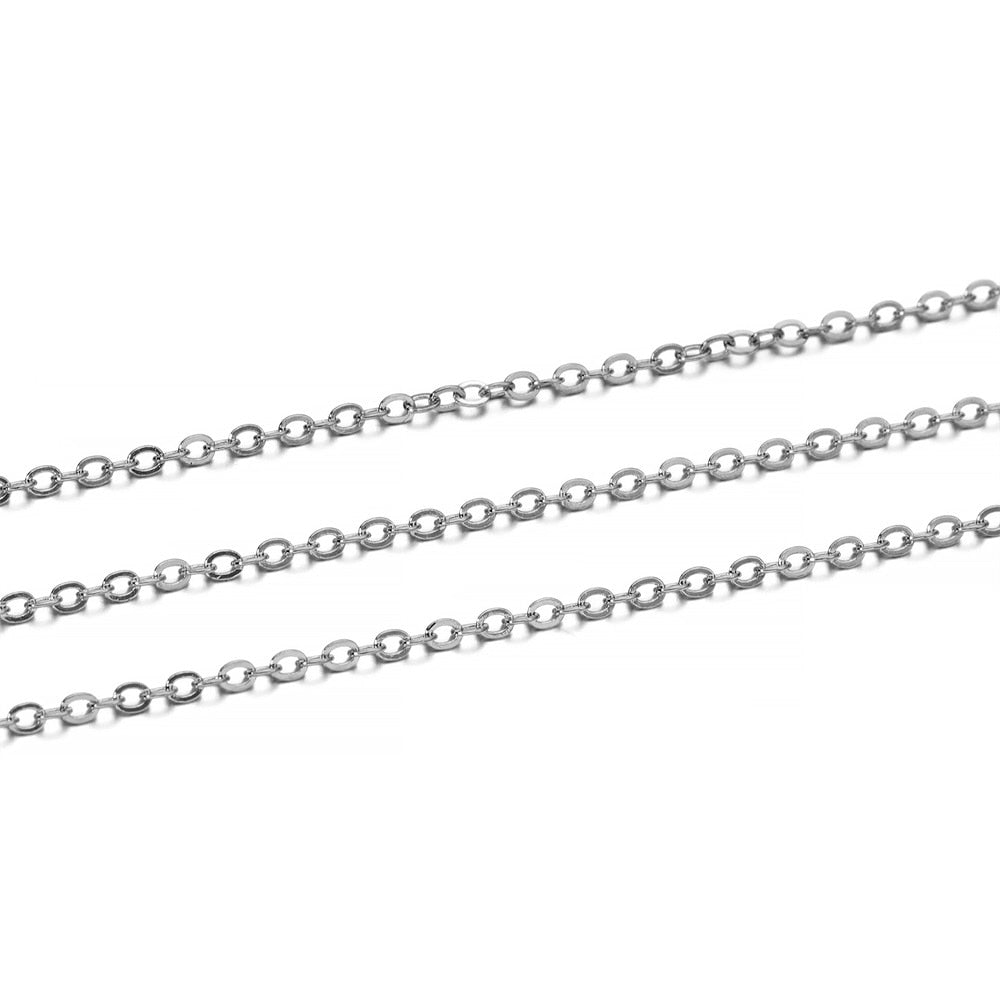 Chaînes de collier long, laiton - lot de 10 m