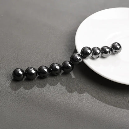 Perles d'hématite magnétiques noires