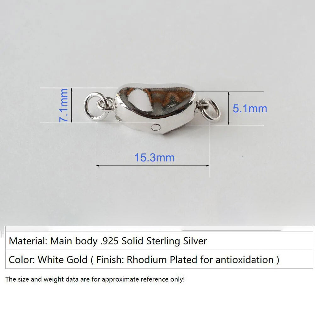 Erbsenförmiger Sicherheitsverschluss aus 925er Sterlingsilber für Schmuck