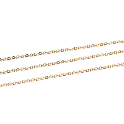 1.5 2mm Oval Link Necklace Chain, 5m lot