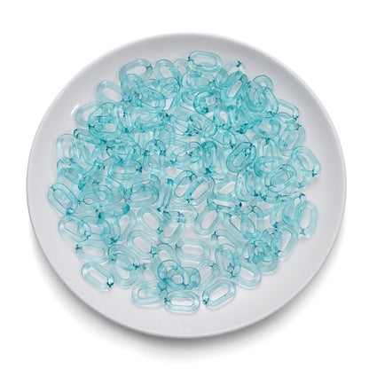 Colorful Acrylic Plastic U Shape Split Ring, 100pcs