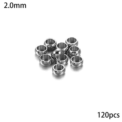 Perles de tube à sertir d'espacement de bouchon 1.5-4.0mm, 120-150pcs