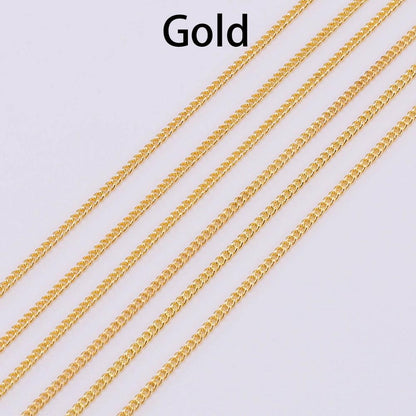 1,3 1,6 2,0 2,5 mm Goldhalsketten, 5 m Menge