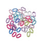 Colorful Acrylic Plastic U Shape Split Ring, 100pcs
