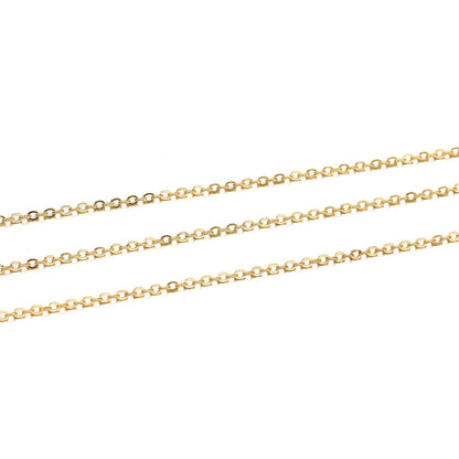 1.5 2mm Oval Link Necklace Chain, 5m lot