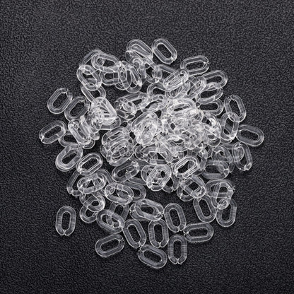 Colorful Acrylic Plastic U Shape Split Ring, 100pcs