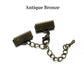 Ribbon Leather Cord End Clasps Set