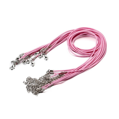 1.5mm Leather Cord, Necklace With Lobster Clasp, 50Pcs