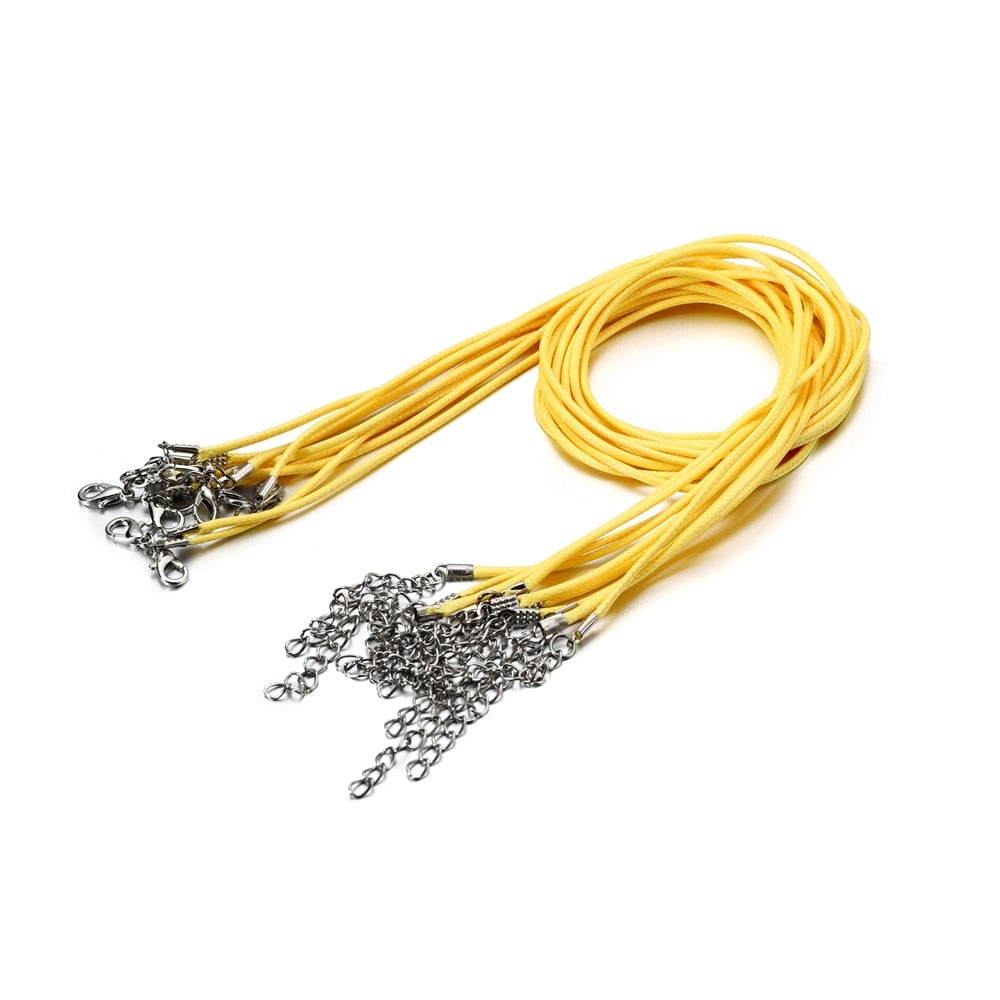 1.5mm Leather Cord, Necklace With Lobster Clasp, 50Pcs