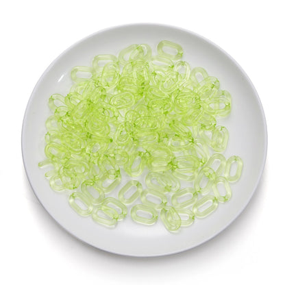 Colorful Acrylic Plastic U Shape Split Ring, 100pcs