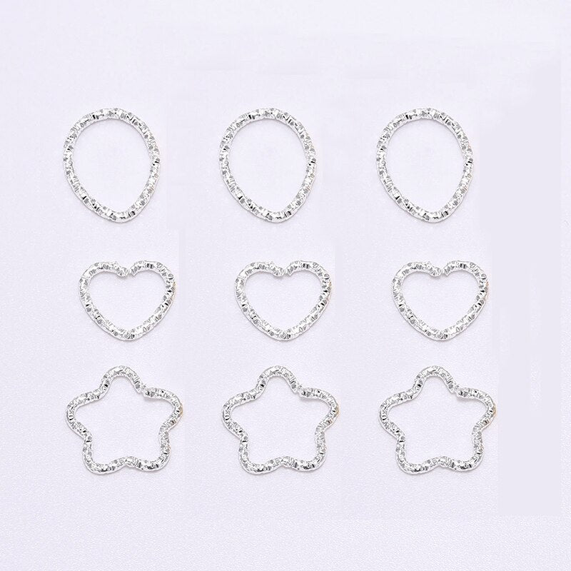 30-100pcs 8-20mm Gold Twisted Jump Rings
