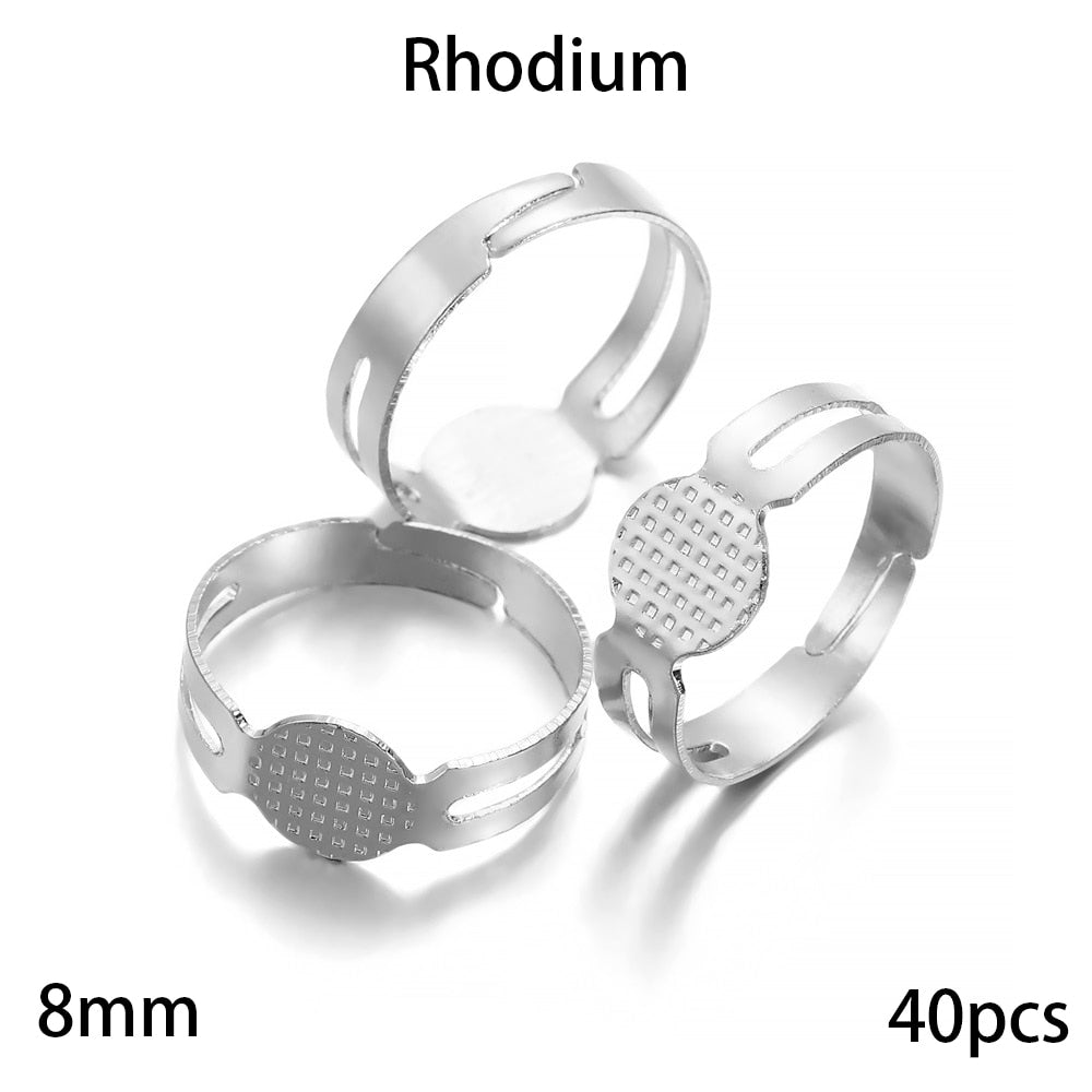 20 à 40 anneaux réglables en métal de 7 à 10 mm.