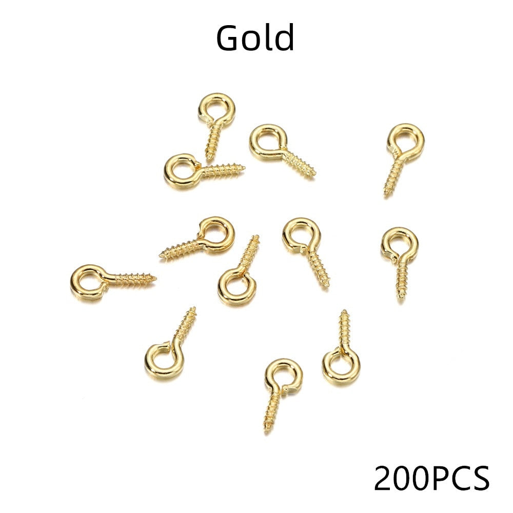 Gold Mini Eye Pins, 100-200pcs 5-6.5mm